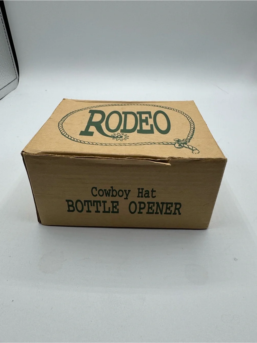 Vtg Department 56 Black Cowboy Hat Bottle Opener Stetson Hat Western Wear Beer